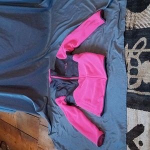 Pink and gray Fila sport fleece jacket